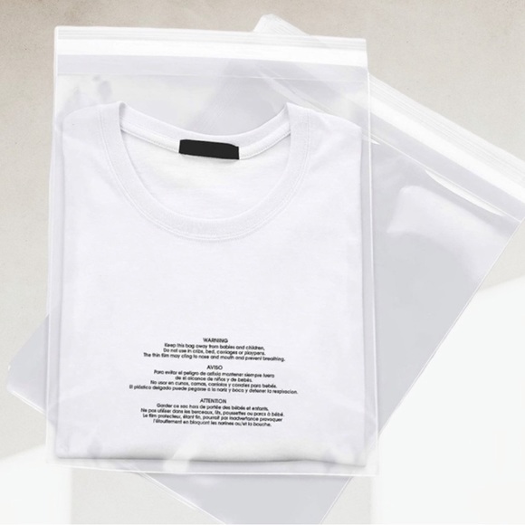 200 ct 8x10 Poly Bags Self sealing Clear mailers package w/ Suffocation Warning - Picture 2 of 3